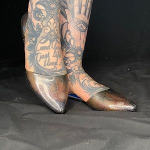 Jeffrey Campbell Jelly Glitter Slip ons